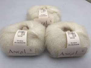 Angel by permin silk mohair - i smuk offwhite